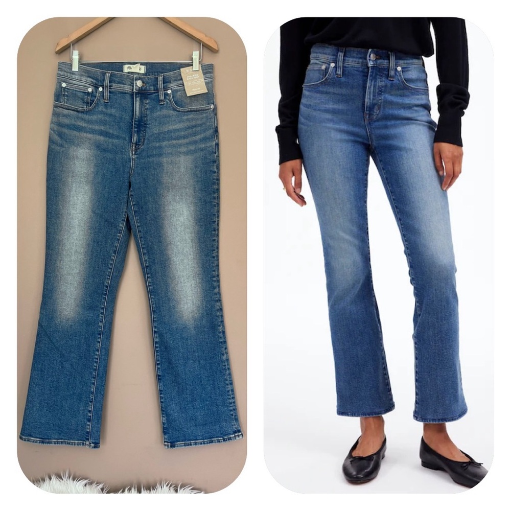 {Madewell} Mid-Rise Kick Out Jeans in Blue - Womens 30T - NWT